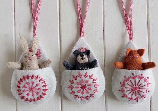 Rabbit, Bear, Cat in Pouches #1